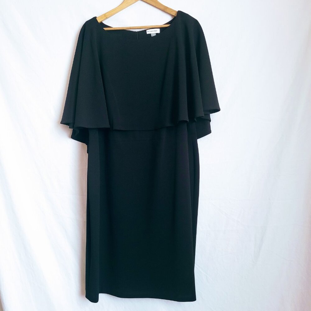 Calvin Klein Black Cape Dress Plus Size 18W